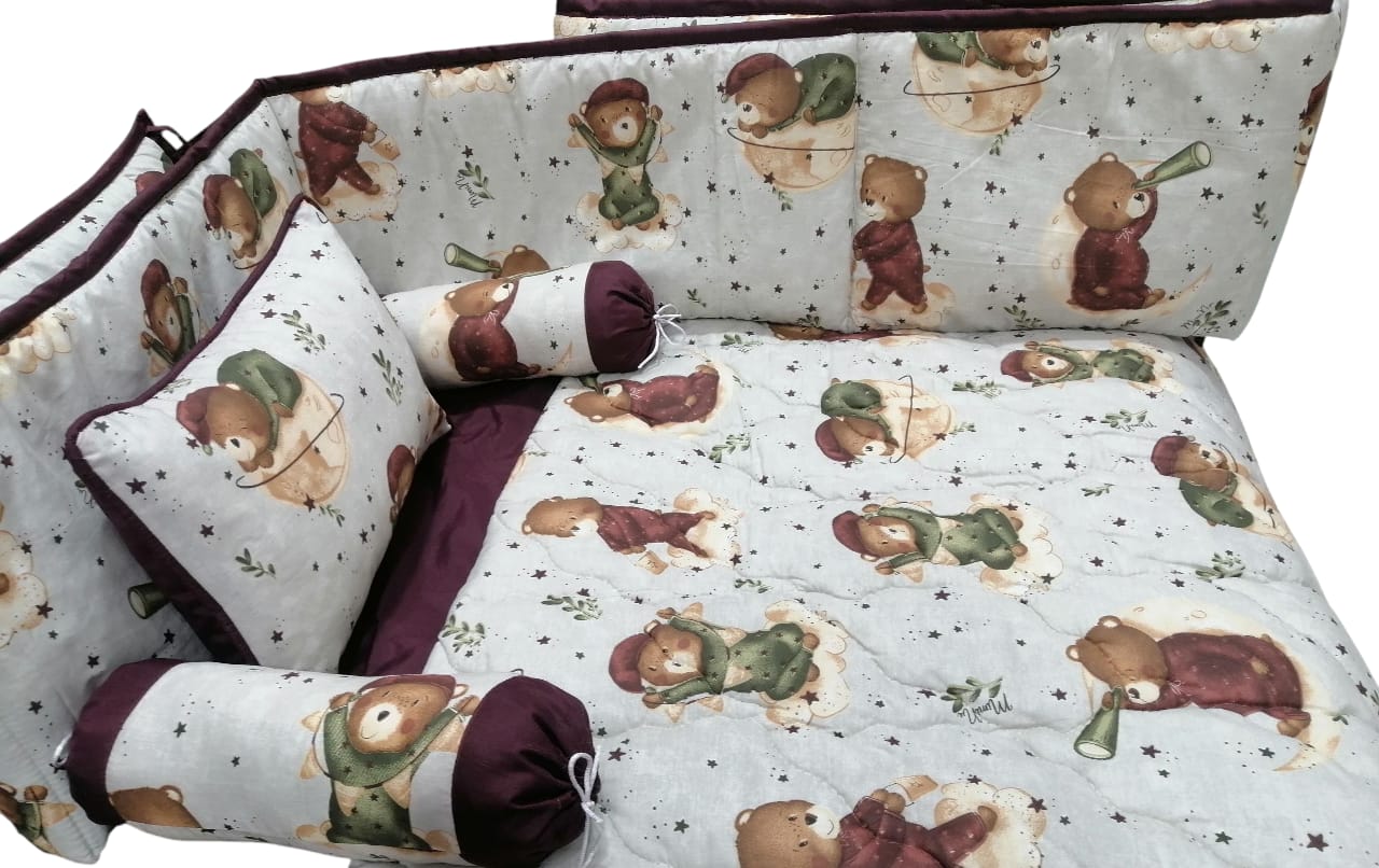 CS-117 : Constructer truck Baby Cot Set 6 Pcs