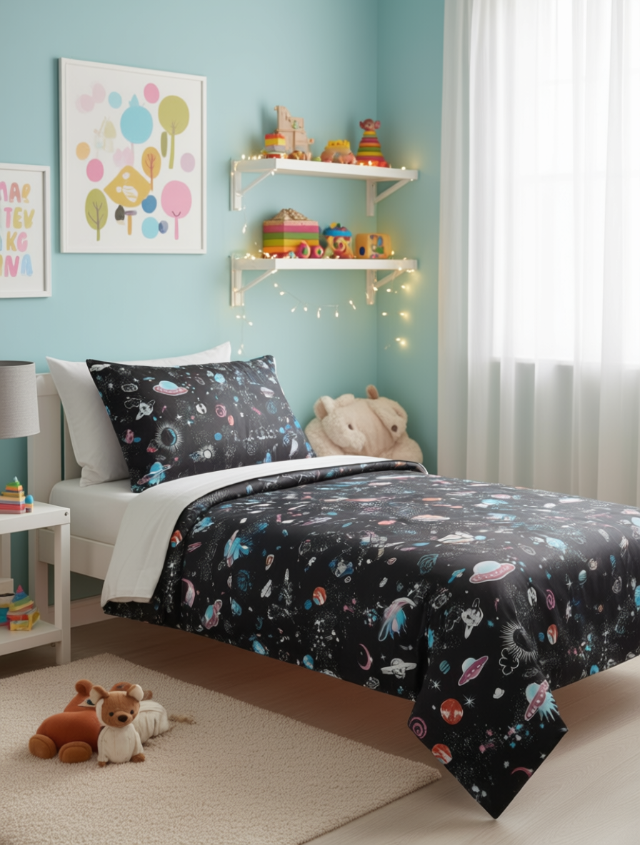 Space Kids Comforter 3pcs set