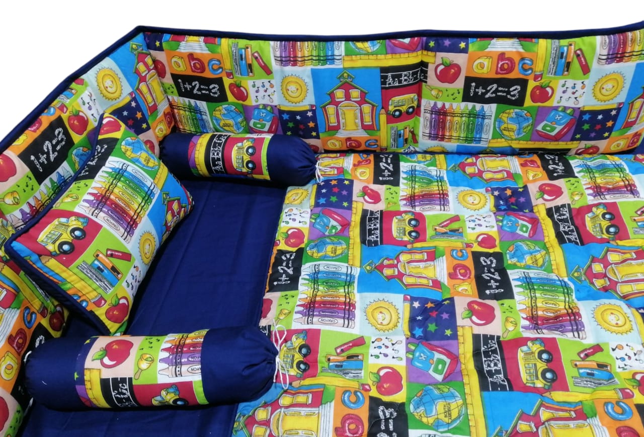 CS-128 : Printed Baby Cot Set 6 Pcs