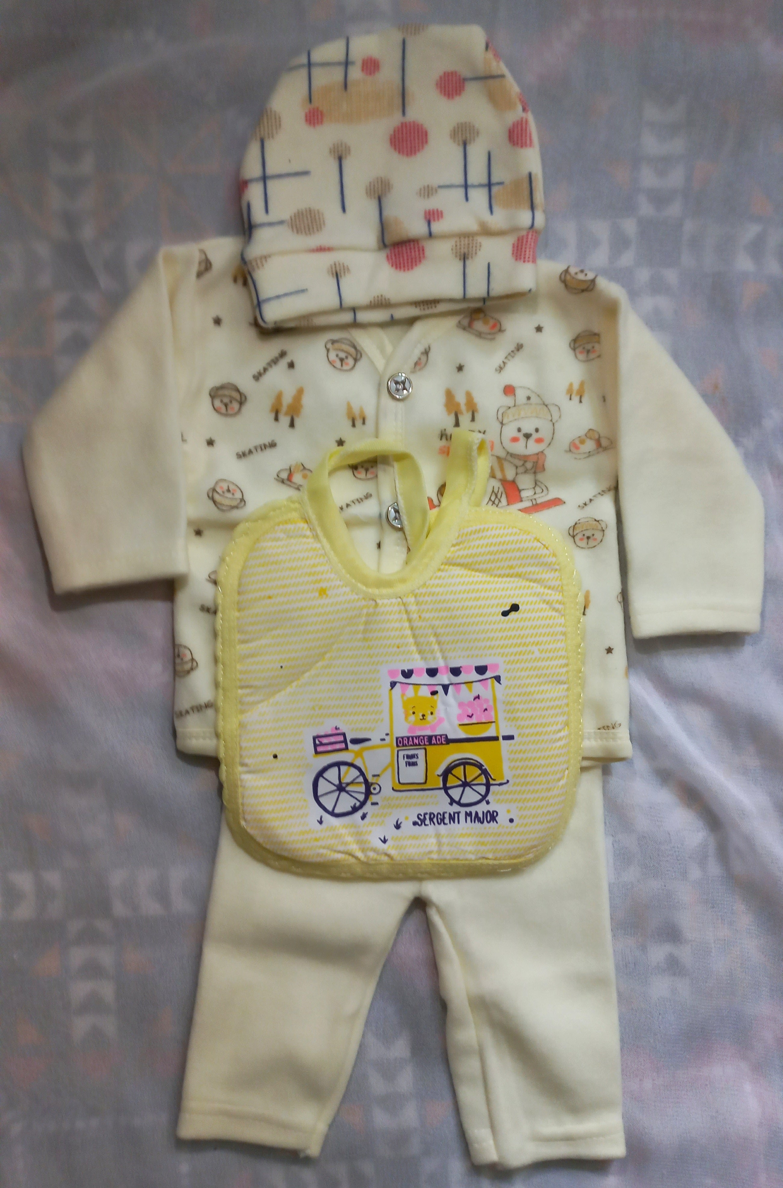 New born baby winter dress 1 with 4 pcs