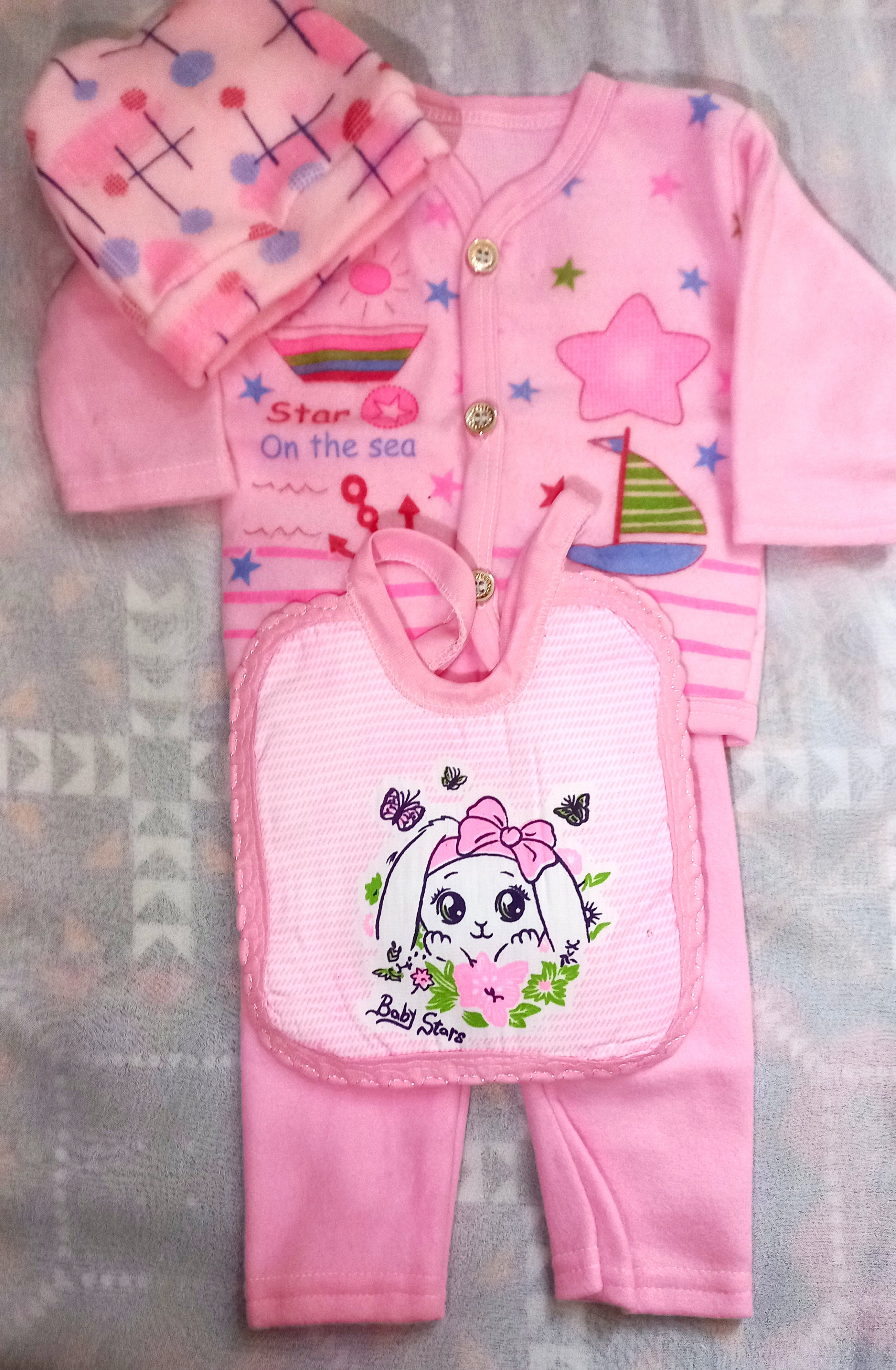 New born baby winter dress 1 with 4 pcs