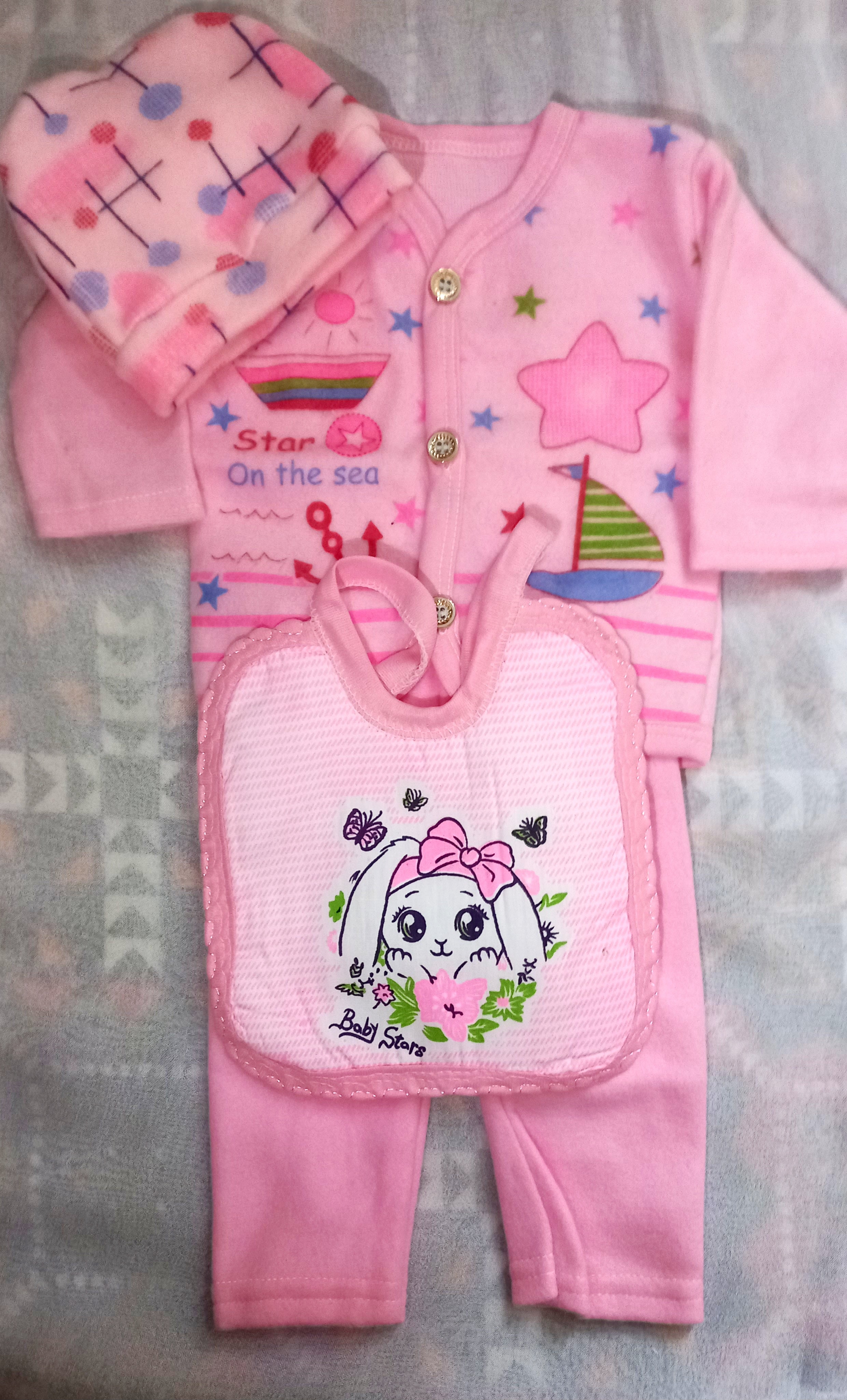 New born baby winter dress 1 with 4 pcs