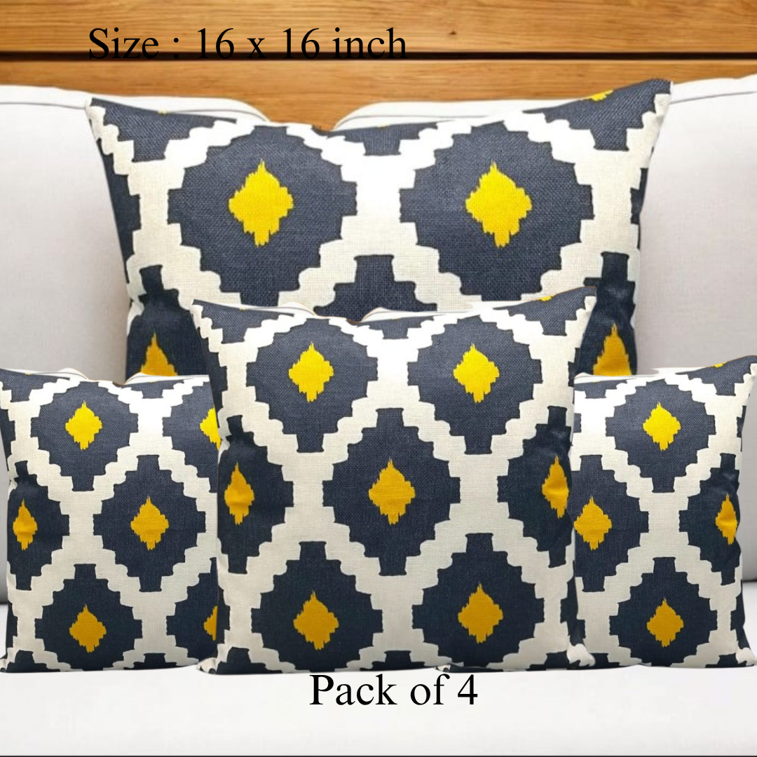 Modern Canvas Cushion Cover 16x16-Soft, Durable, and Stylish Sofa Pillow Cover