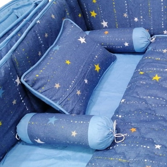 CS-136 : Blue Star Baby Cot Set 6 Pcs
