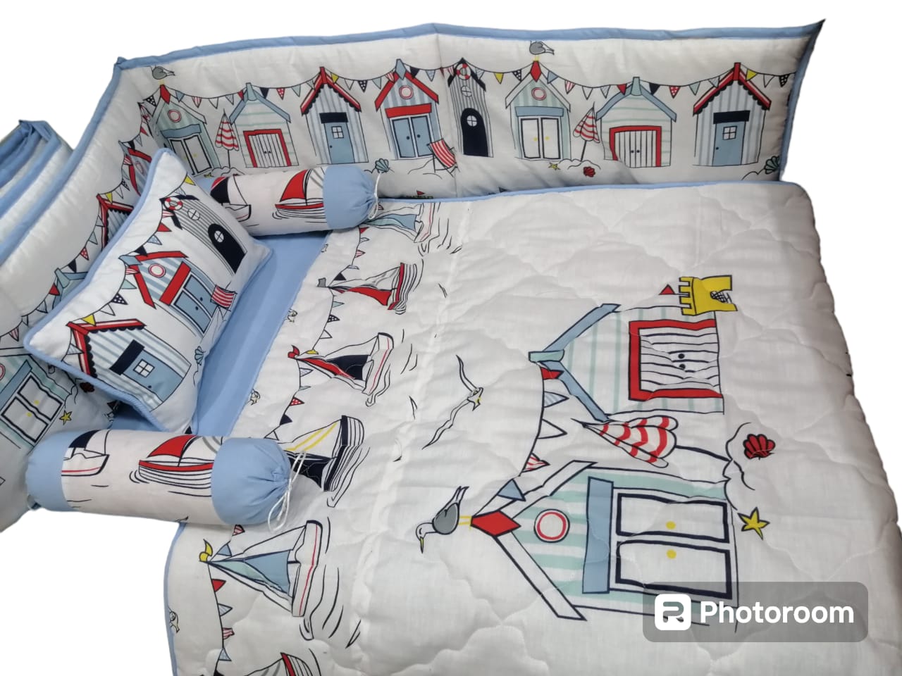 CS-113 : White House Baby Cot Set 6 Pcs