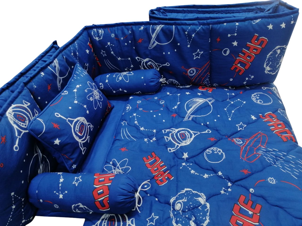 CS-120 : Space Baby Cot Set 6 Pcs
