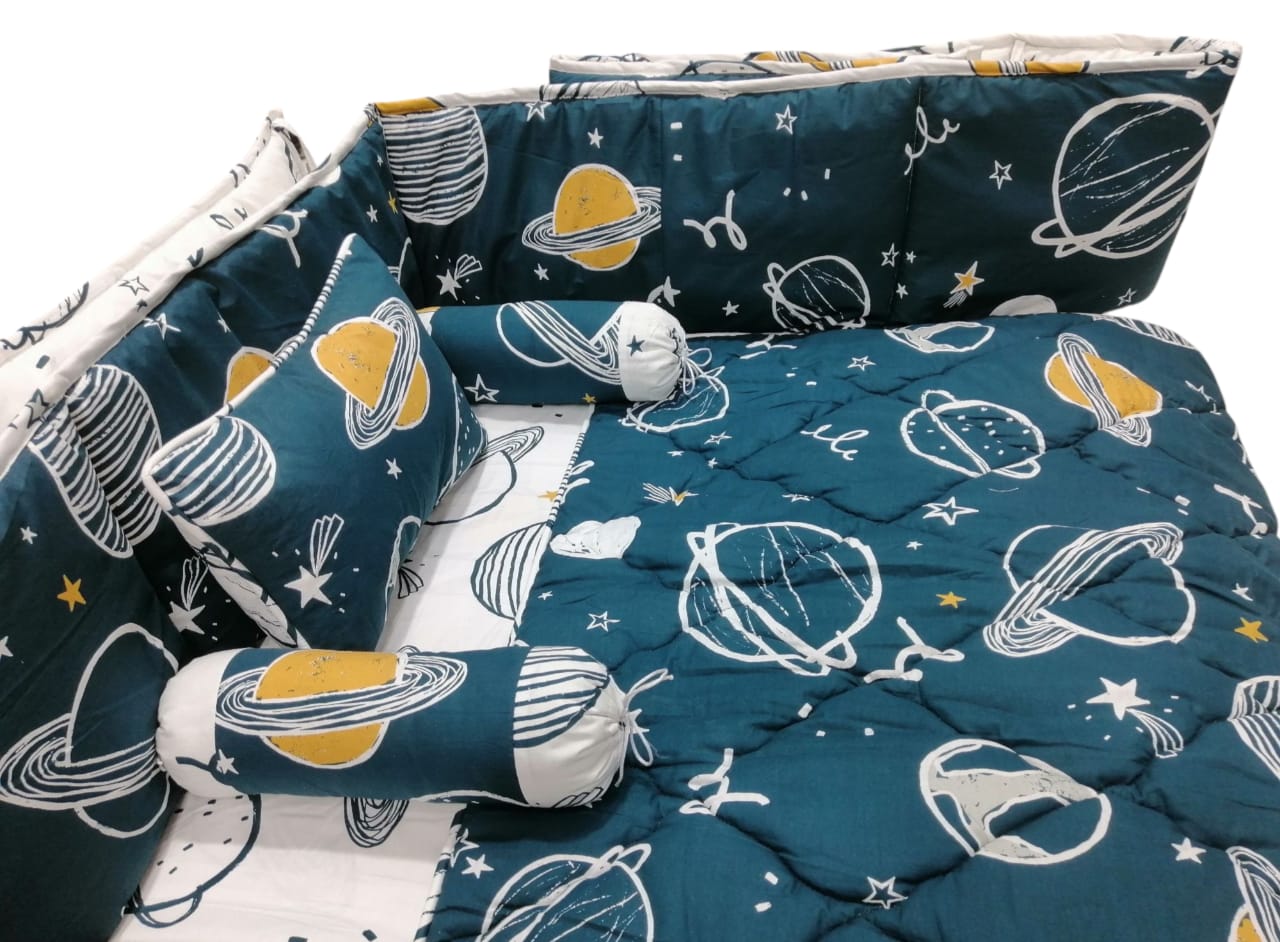 CS-125 : Space Baby Cot Set 6 Pcs
