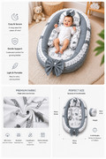 Soft Baby Nest Bed | Portable Newborn Sleeping Cushion