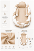 Baby Sleeping Lounger Nest | Premium Cotton Braided Baby Bed