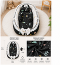 Premium Braided Baby Nest Bed for Newborns | Soft Cotton Infant Lounger | Brown & White
