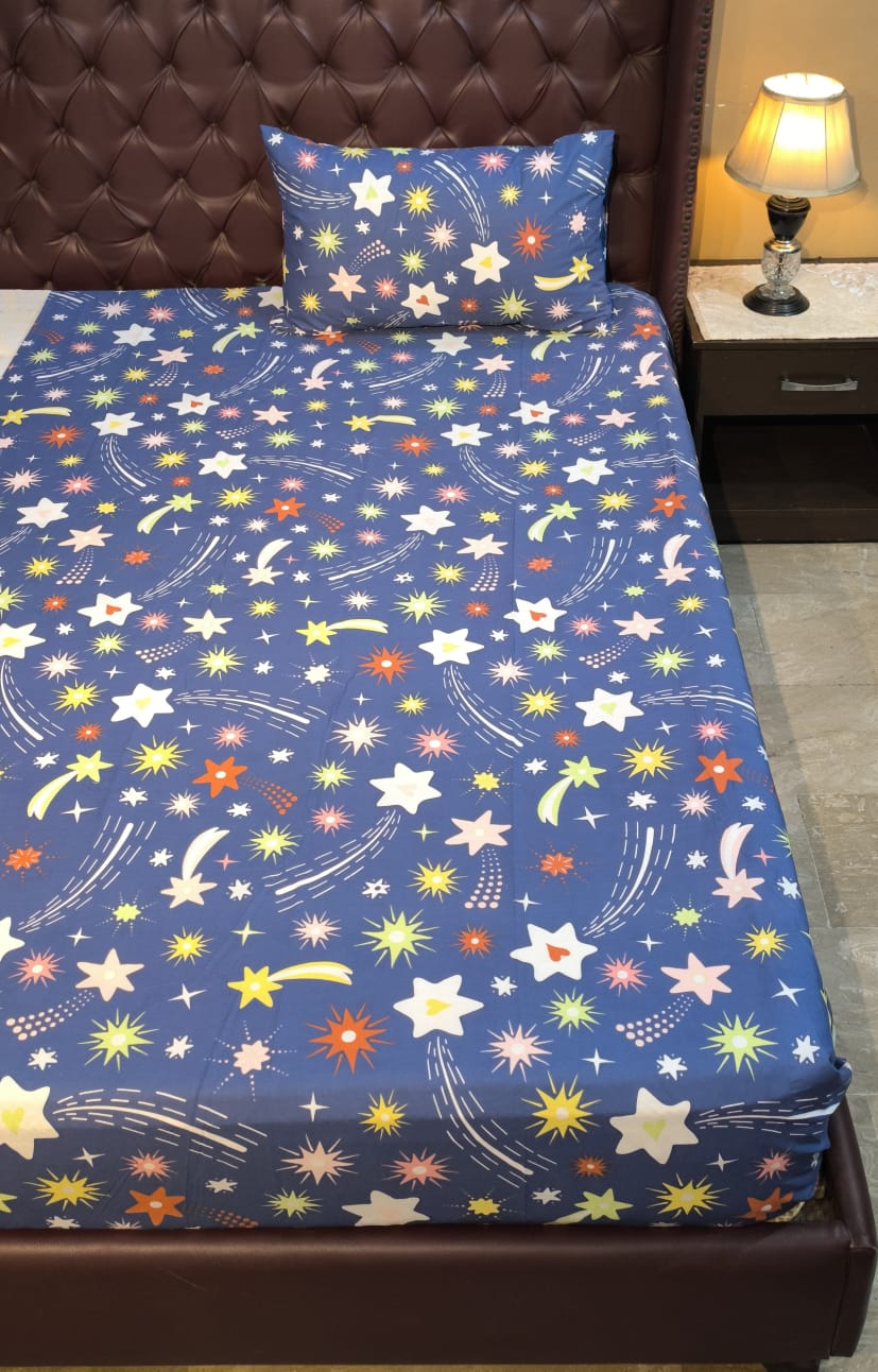 Kids Glow Galaxy Star Bedsheet Set