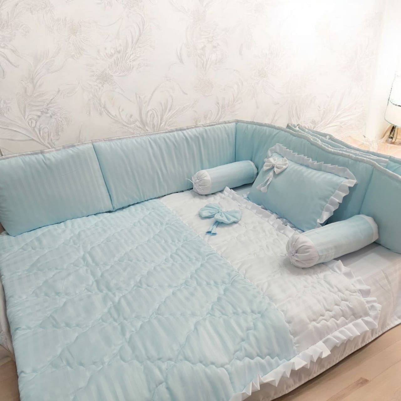 CS-414: Unicorn Braided Baby Cot Set