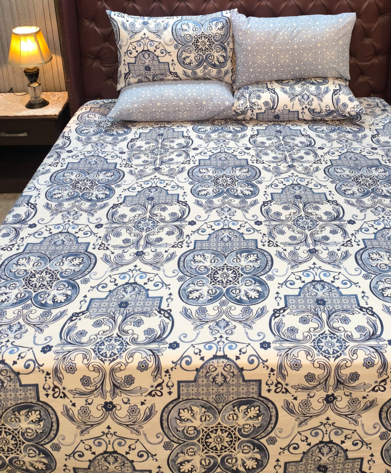 PC-4506: 4 Pillows Cotton Bedsheets