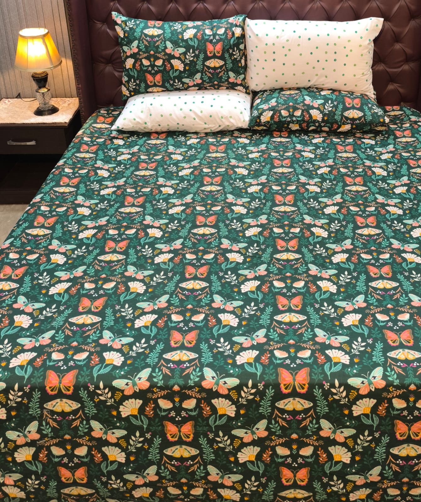 PC-4508: 4 Pillows Cotton Bedsheets