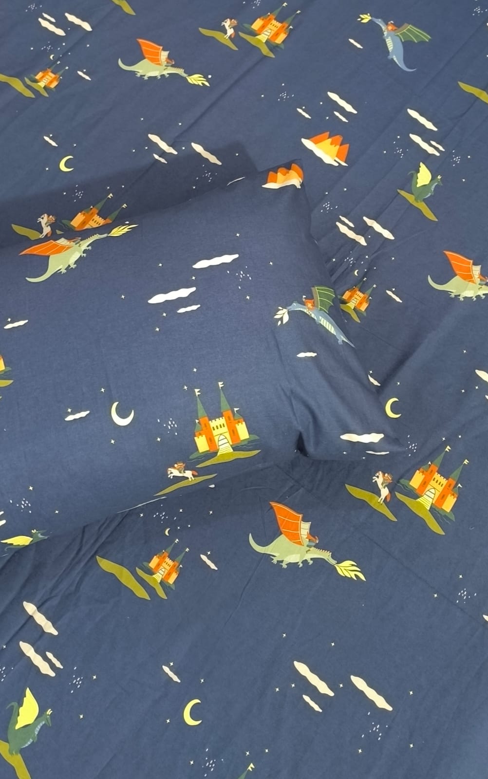 Kids Fantasy Dragon Printed Bedsheet Set