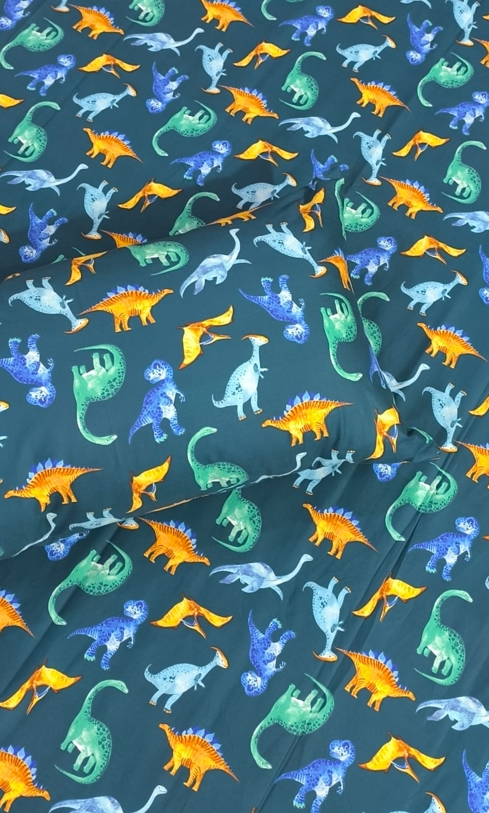 Kids Dinosaur Printed Bedsheet Set – Soft Cotton Single Bed Sheet with Pillow Cover  Cartoon Dino Bedding for Boys