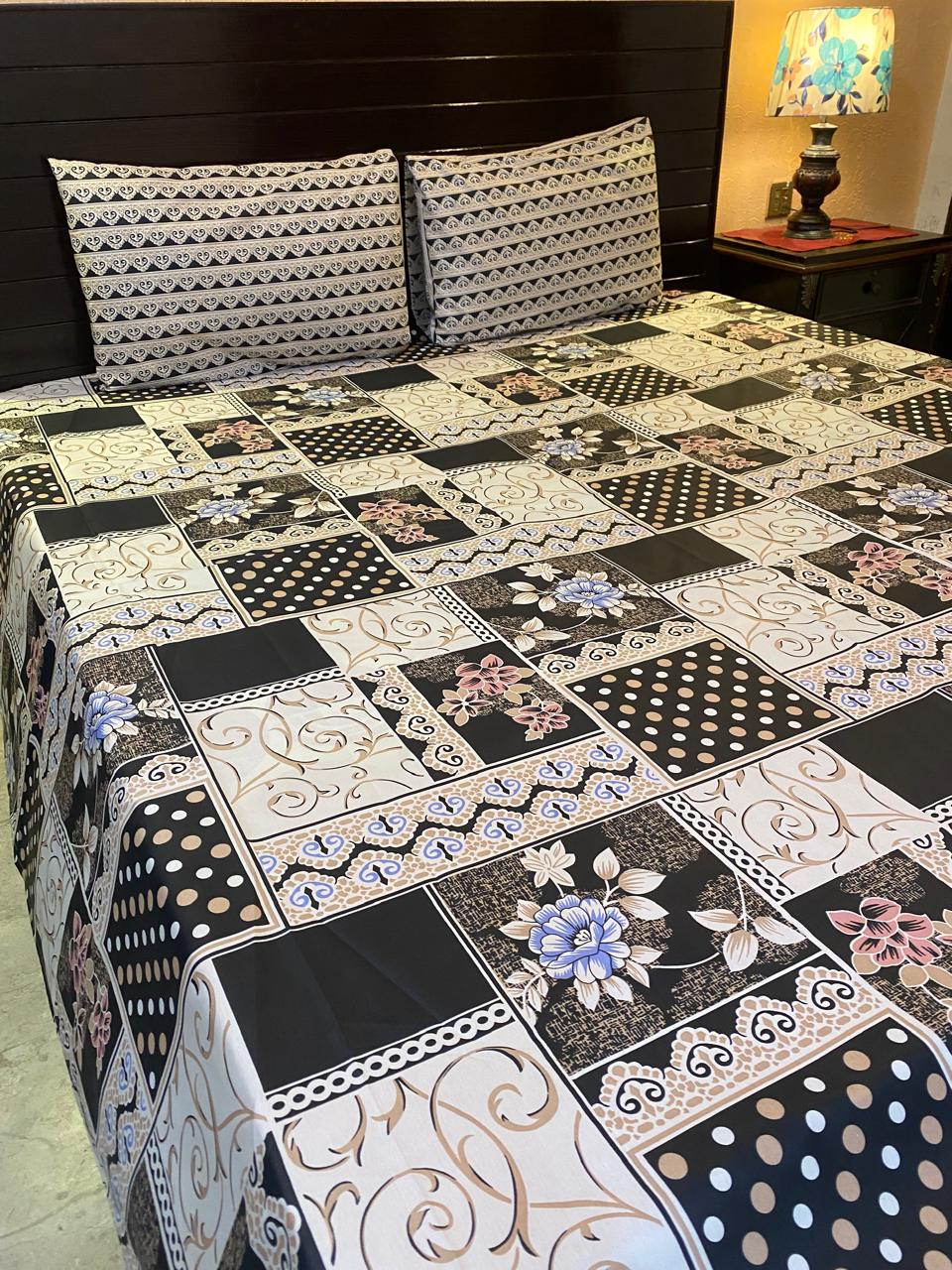 CBS-4209 Luxury Patchwork Floral Bedsheet Set