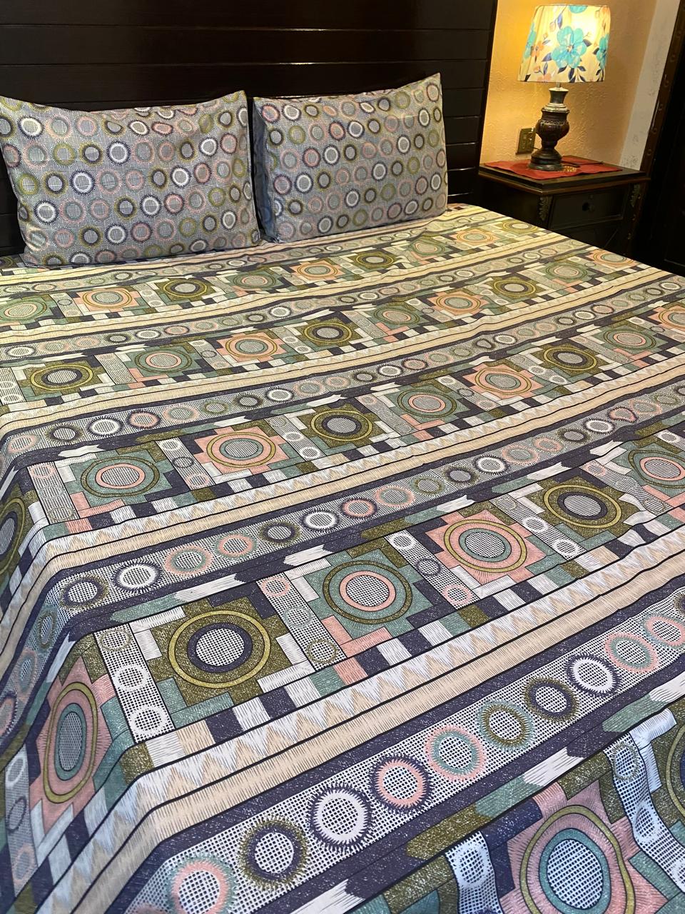 CBS-4211 Modern Geometric Circle Bedsheet Set