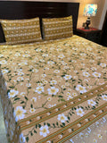 CBS-4210 Elegant Beige Floral Bedsheet Set