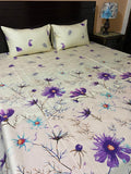 CBS-4212 Elegant Purple Floral Bedsheet Set