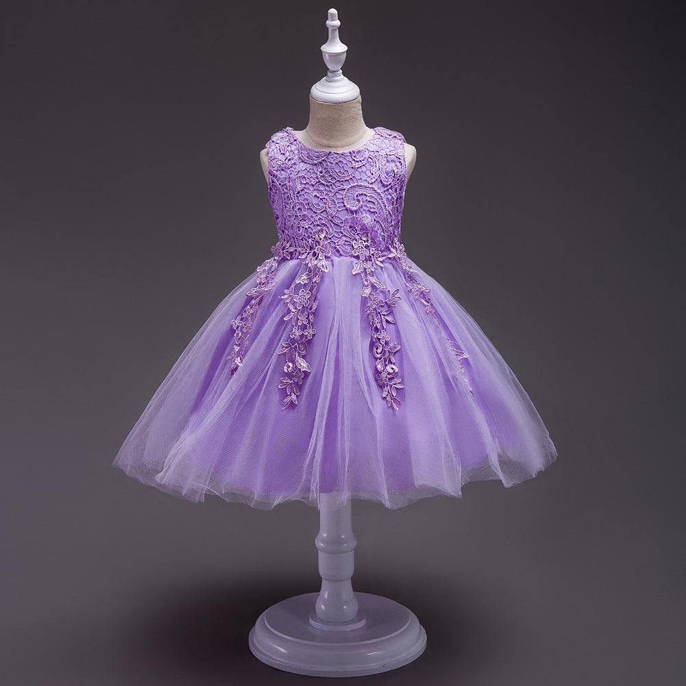 Children's Dress Korean Style Lace Princess Dress